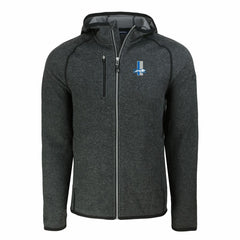 Detroit Lions Cutter & Buck Throwback Mainsail Sweater-Knit Full-Zip Hoodie Heather Charcoal | NFL