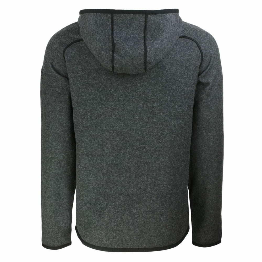 Detroit Lions Cutter & Buck Throwback Mainsail Sweater-Knit Full-Zip Hoodie Heather Charcoal | NFL
