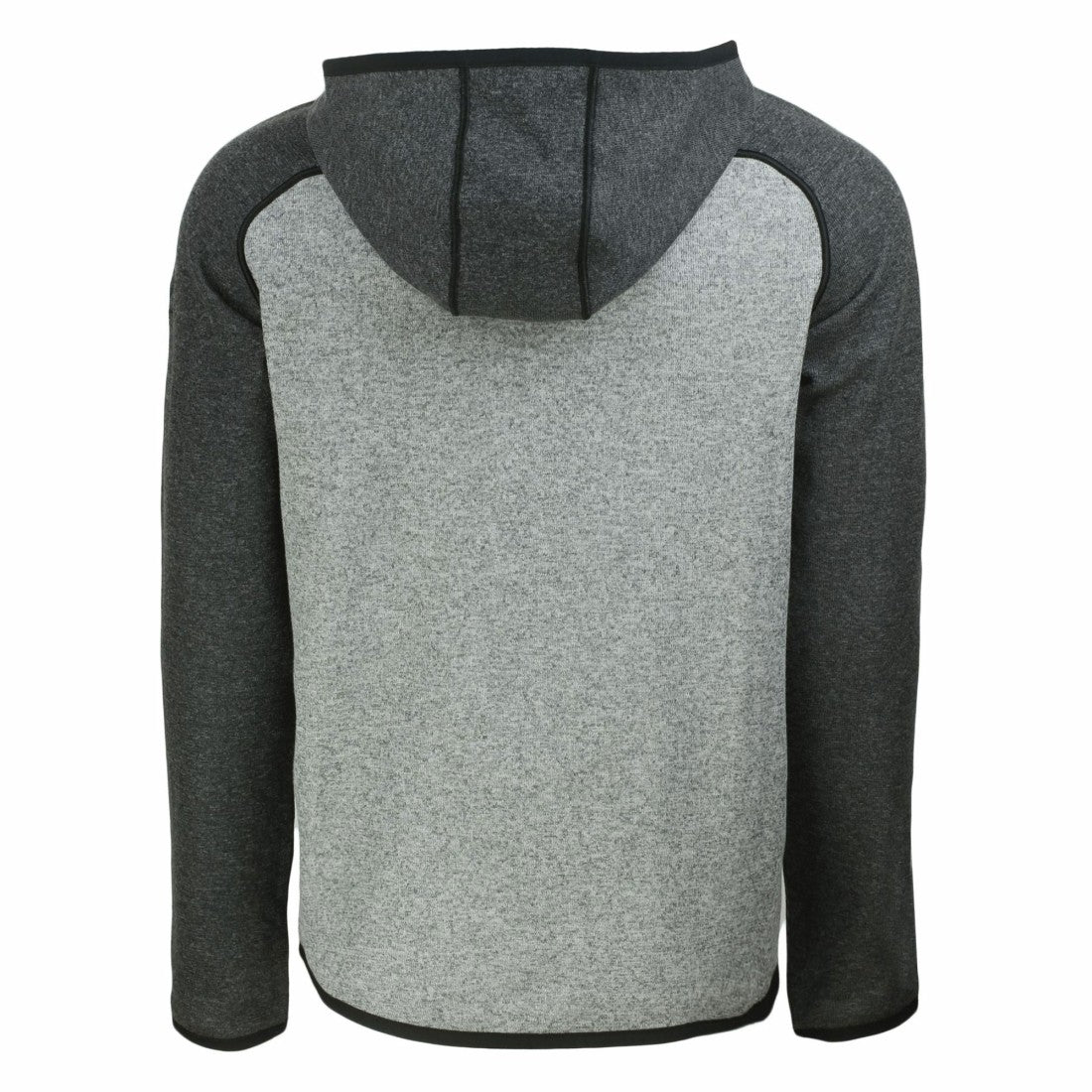 Detroit Lions Cutter & Buck Throwback Mainsail Sweater-Knit Full-Zip Hoodie Heather Gray/Heather Charcoal | NFL