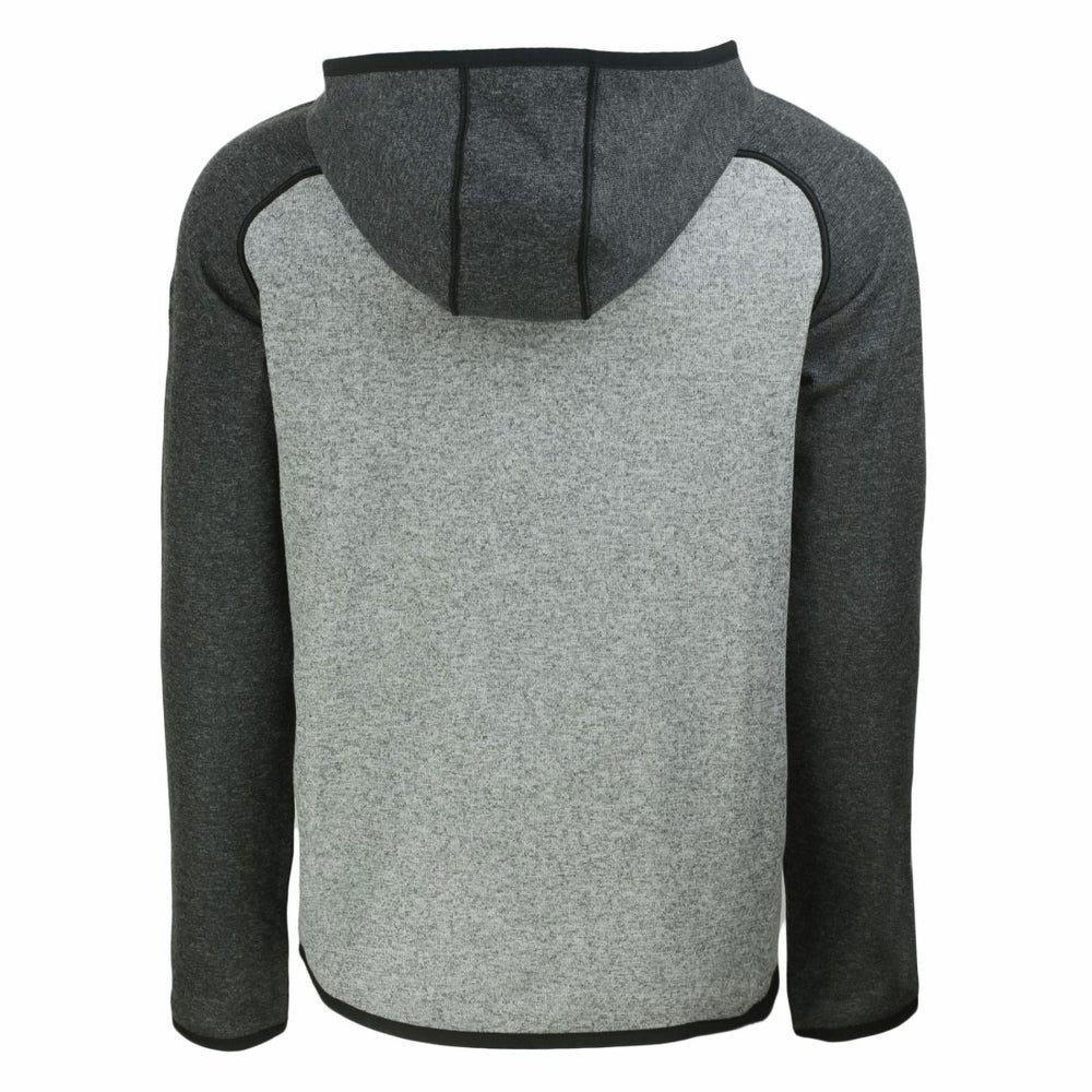 Detroit Lions Cutter & Buck Throwback Mainsail Sweater-Knit Full-Zip Hoodie Heather Gray/Heather Charcoal | NFL
