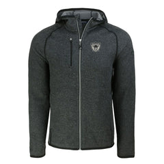 Las Vegas Raiders Cutter & Buck Throwback Mainsail Sweater-Knit Full-Zip Hoodie Heather Charcoal | NFL