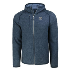 New York Giants Cutter & Buck Throwback Mainsail Sweater-Knit Full-Zip Hoodie Heather Navy | NFL