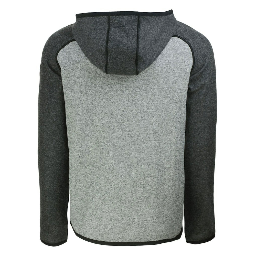 San Francisco 49ers Cutter & Buck Throwback Mainsail Sweater-Knit Full-Zip Hoodie Heather Gray/Heather Charcoal | NFL