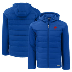 Buffalo Bills Cutter & Buck Throwback Evoke Hybrid Eco Softshell Recycled Full-Zip Hoodie Jacket Royal | NFL