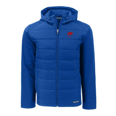 Buffalo Bills Cutter & Buck Throwback Evoke Hybrid Eco Softshell Recycled Full-Zip Hoodie Jacket Royal | NFL