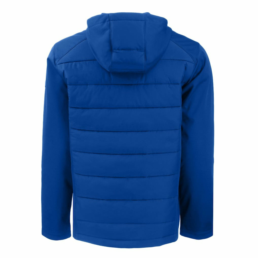 Buffalo Bills Cutter & Buck Throwback Evoke Hybrid Eco Softshell Recycled Full-Zip Hoodie Jacket Royal | NFL
