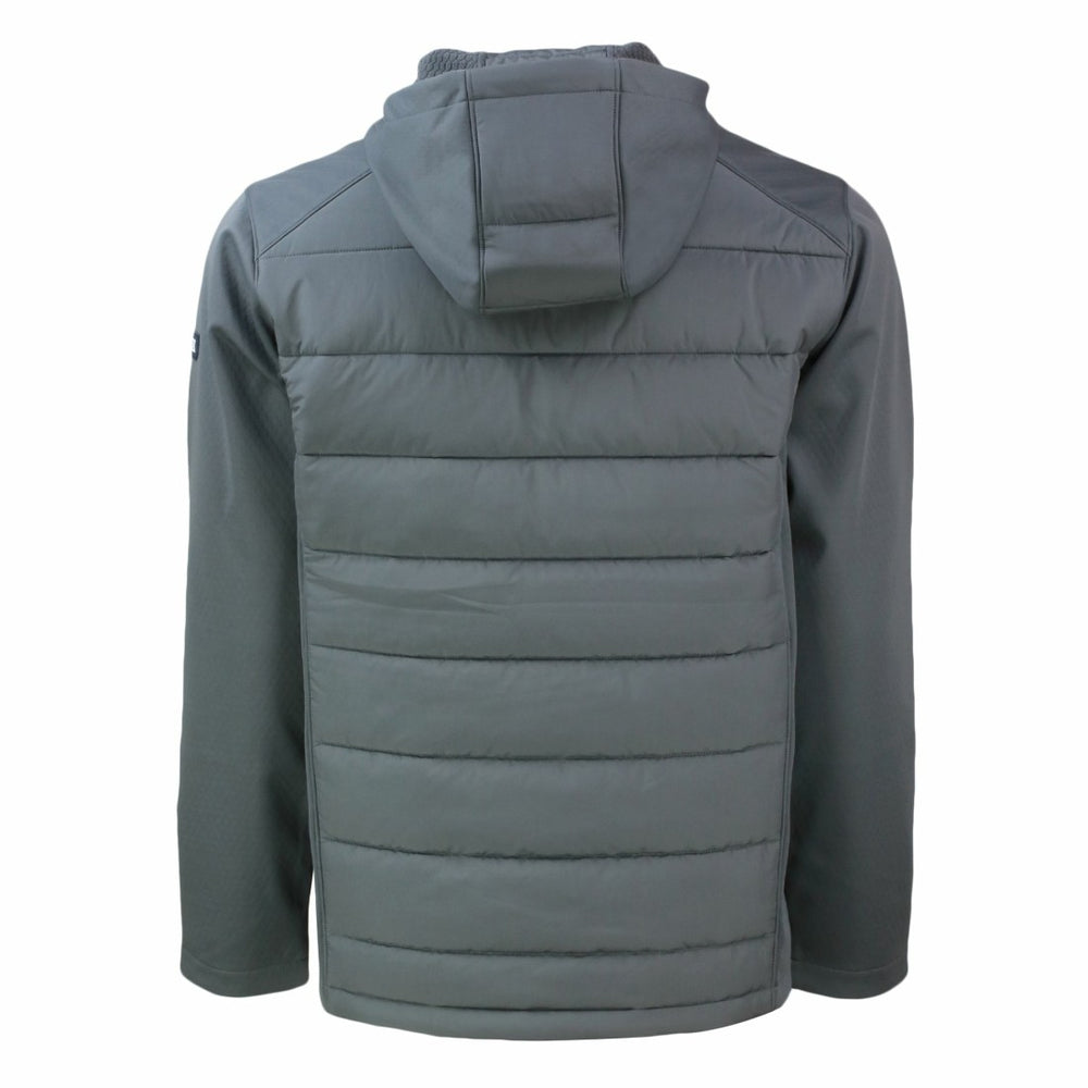 Detroit Lions Cutter & Buck Throwback Evoke Hybrid Eco Softshell Recycled Full-Zip Hoodie Jacket Gray | NFL