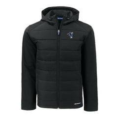 Indianapolis Colts Cutter & Buck Throwback Evoke Hybrid Eco Softshell Recycled Full-Zip Hoodie Jacket Black | NFL