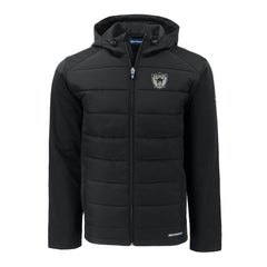 Las Vegas Raiders Cutter & Buck Throwback Evoke Hybrid Eco Softshell Recycled Full-Zip Hoodie Jacket Black | NFL