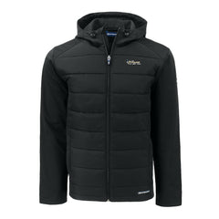 New York Jets Cutter & Buck Throwback Evoke Hybrid Eco Softshell Recycled Full-Zip Hoodie Jacket Black | NFL
