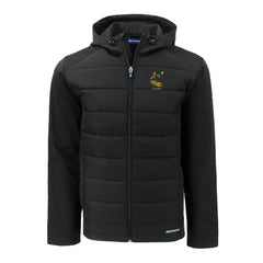 Pittsburgh Steelers Cutter & Buck Throwback Evoke Hybrid Eco Softshell Recycled Full-Zip Hoodie Jacket Black | NFL