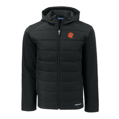 Cincinnati Bengals Cutter & Buck Throwback Big & Tall Evoke Hybrid Eco Softshell Recycled Full-Zip Jacket Black | NFL