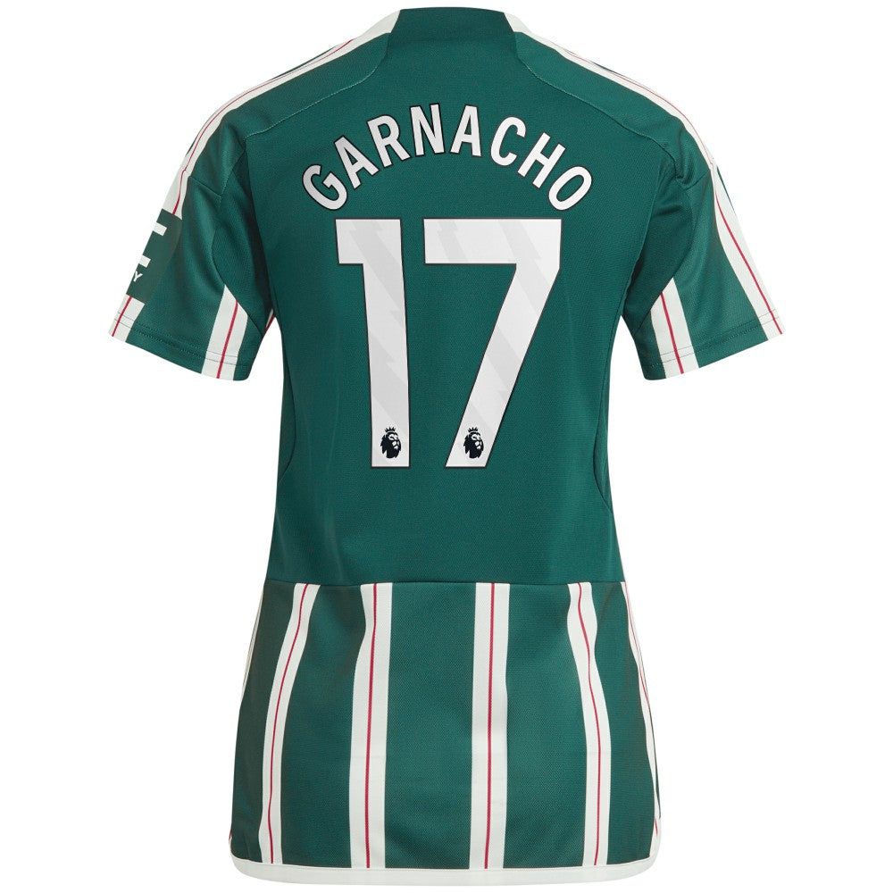 Alejandro Garnacho Manchester United Women's 2023/24 Away Replica Player Jersey – Green | Adidas Sale