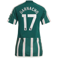Alejandro Garnacho Manchester United Women's 2023/24 Away Replica Player Jersey – Green | Adidas Sale