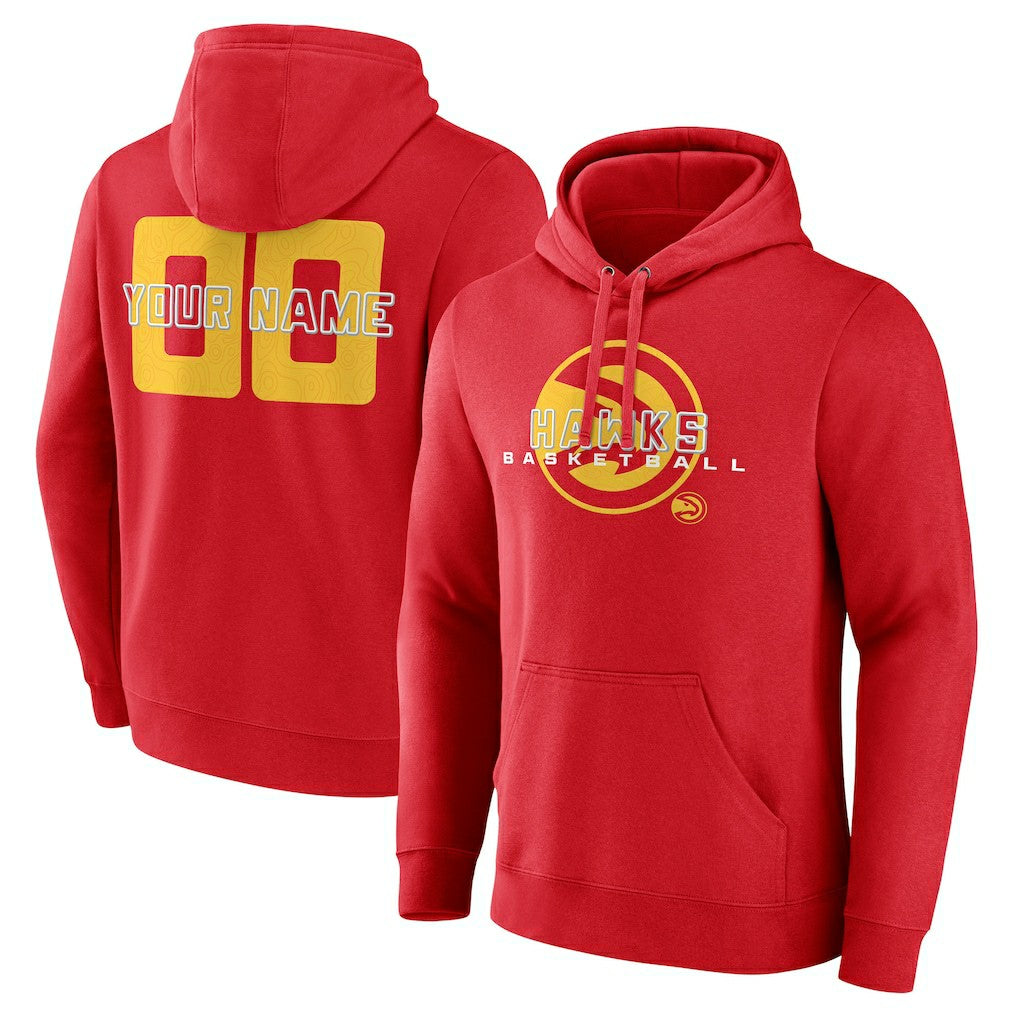 Atlanta Hawks Stellar Personalized Name & Number Pullover Hoodie Red - NBA