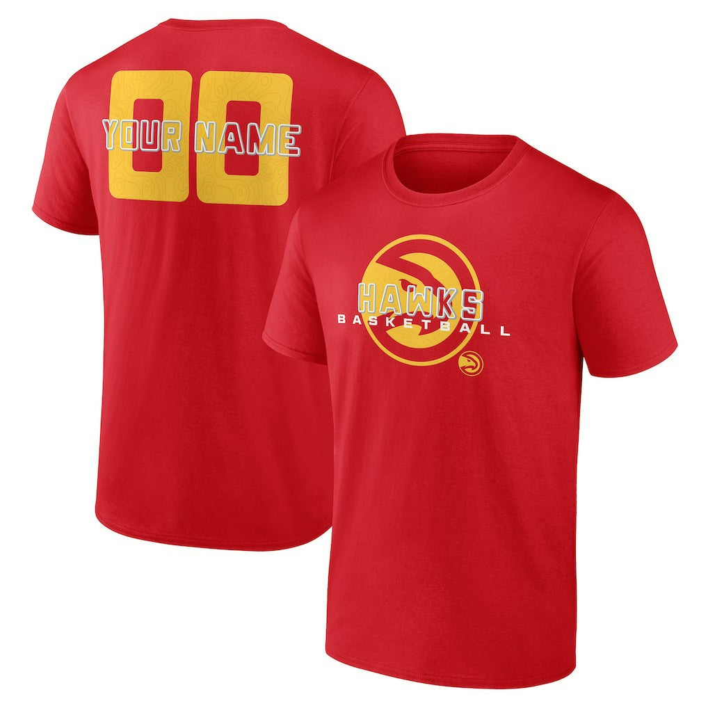 Atlanta Hawks Stellar Personalized Name & Number T-Shirt Red - NBA