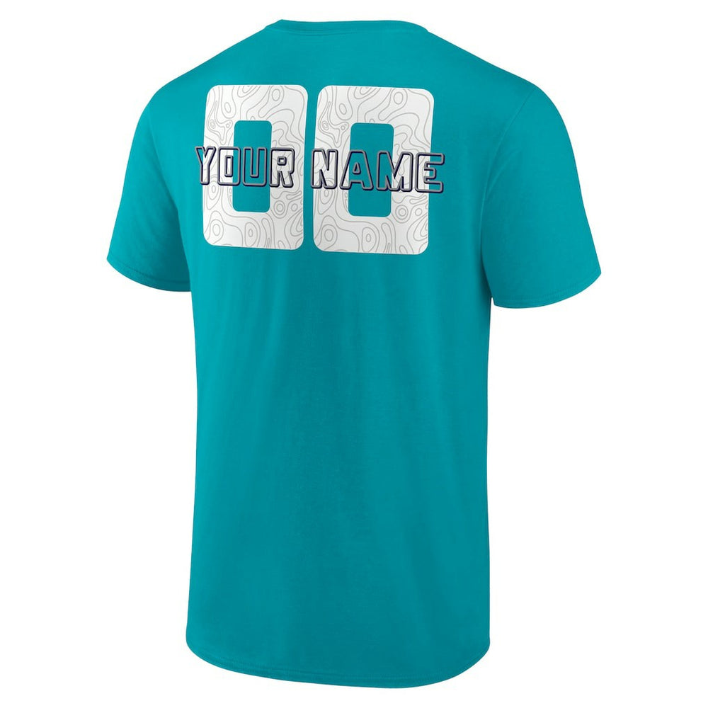 Charlotte Hornets Stellar Personalized Name & Number T-Shirt Teal - NBA