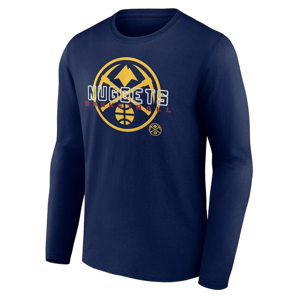 Denver Nuggets Stellar Personalized Name & Number Long Sleeve T-Shirt Navy - NBA