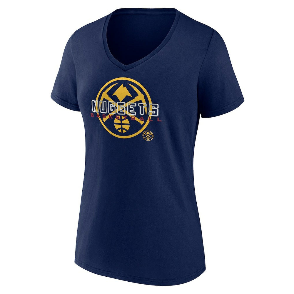 Denver Nuggets Women's Stellar Personalized Name & Number V-Neck T-Shirt Navy - NBA