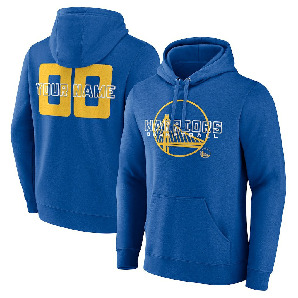 Golden State Warriors Stellar Personalized Name & Number Pullover Hoodie Royal - NBA