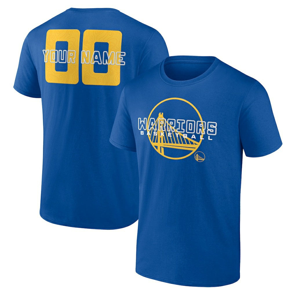 Golden State Warriors Stellar Personalized Name & Number T-Shirt Royal - NBA