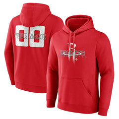 Houston Rockets Stellar Personalized Name & Number Pullover Hoodie Red - NBA