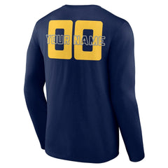 Indiana Pacers Stellar Personalized Name & Number Long Sleeve T-Shirt Navy - NBA