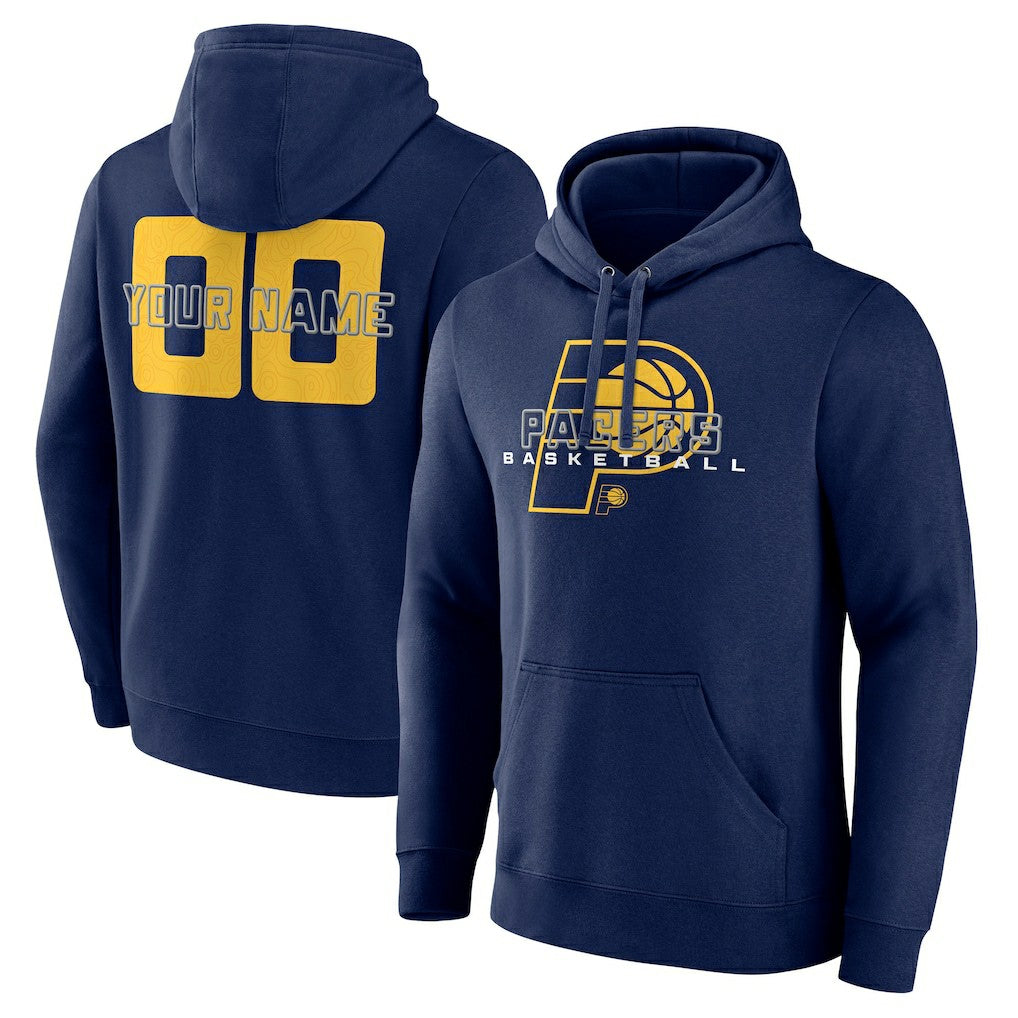 Indiana Pacers Stellar Personalized Name & Number Pullover Hoodie Navy - NBA