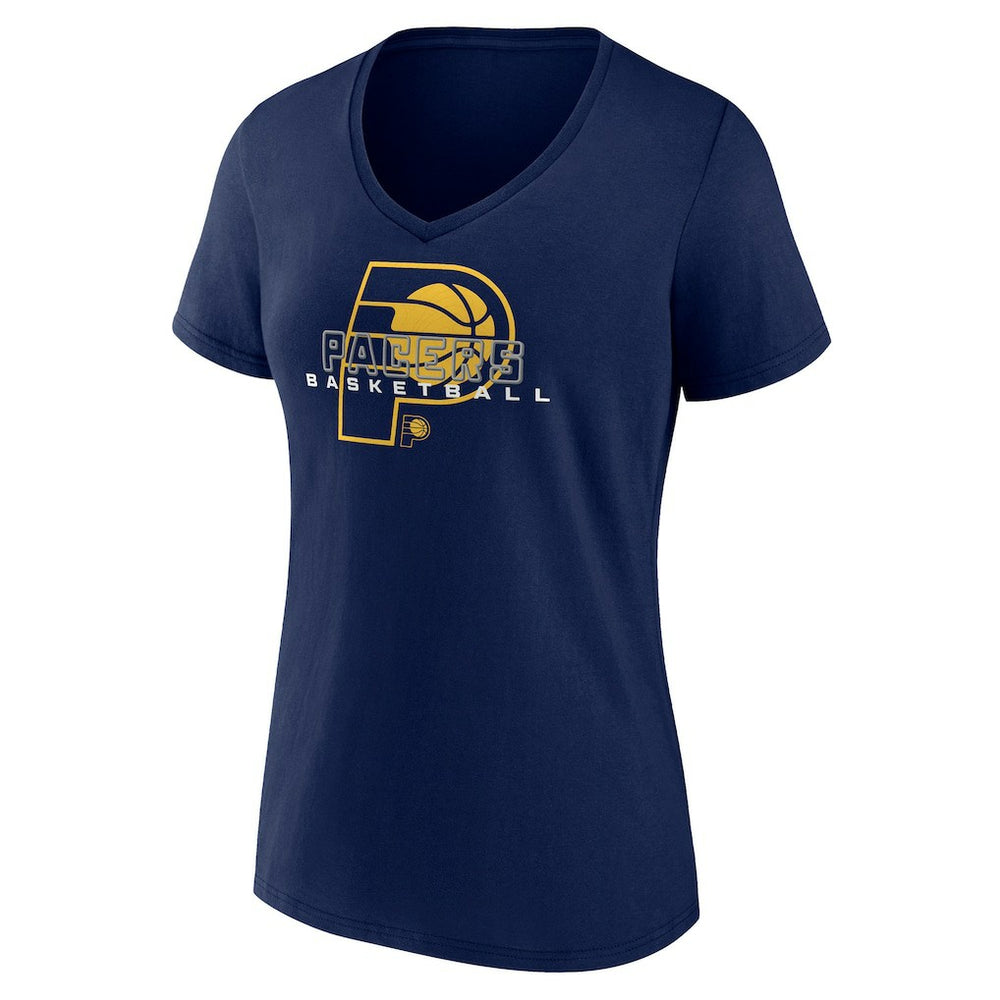 Indiana Pacers Women's Stellar Personalized Name & Number V-Neck T-Shirt Navy - NBA