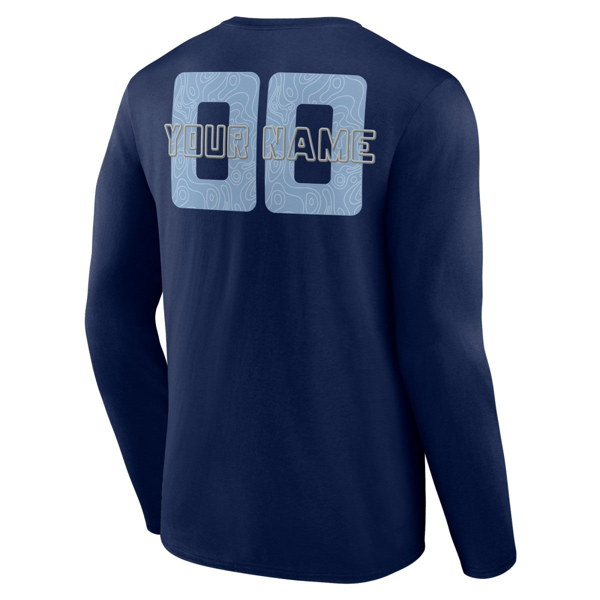 Memphis Grizzlies Stellar Personalized Name & Number Long Sleeve T-Shirt Navy - NBA