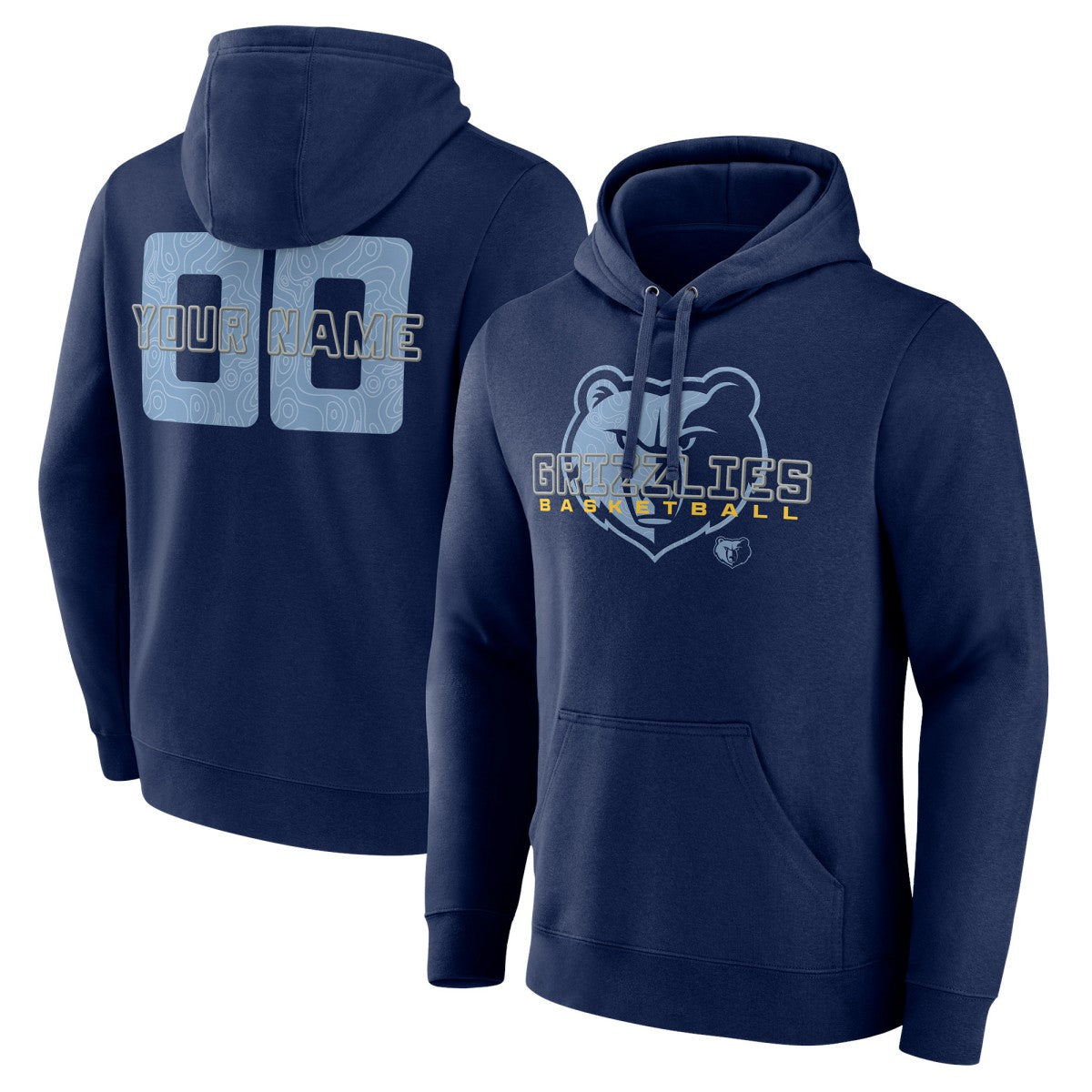 Memphis Grizzlies Stellar Personalized Name & Number Pullover Hoodie Navy - NBA