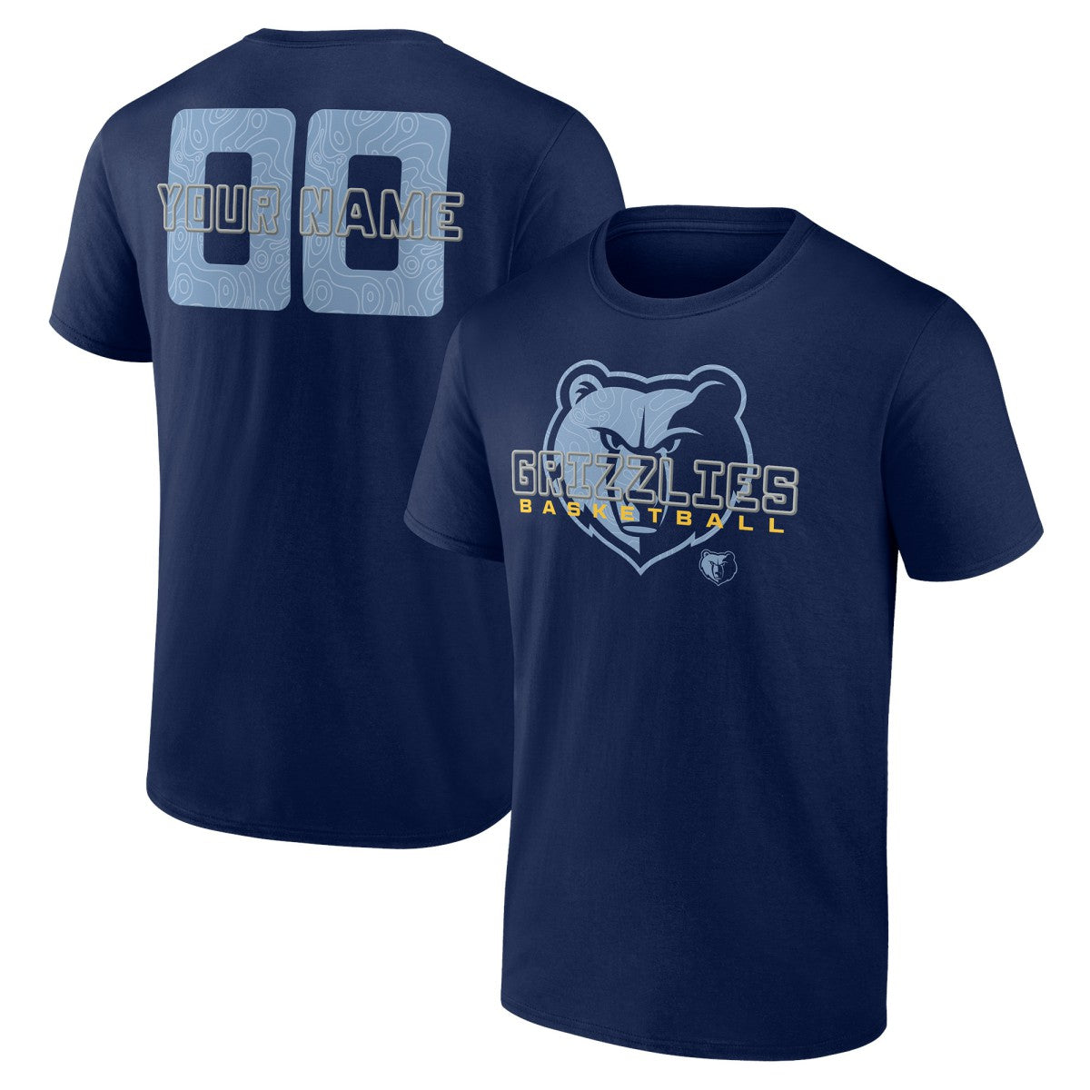Memphis Grizzlies Stellar Personalized Name & Number T-Shirt Navy - NBA
