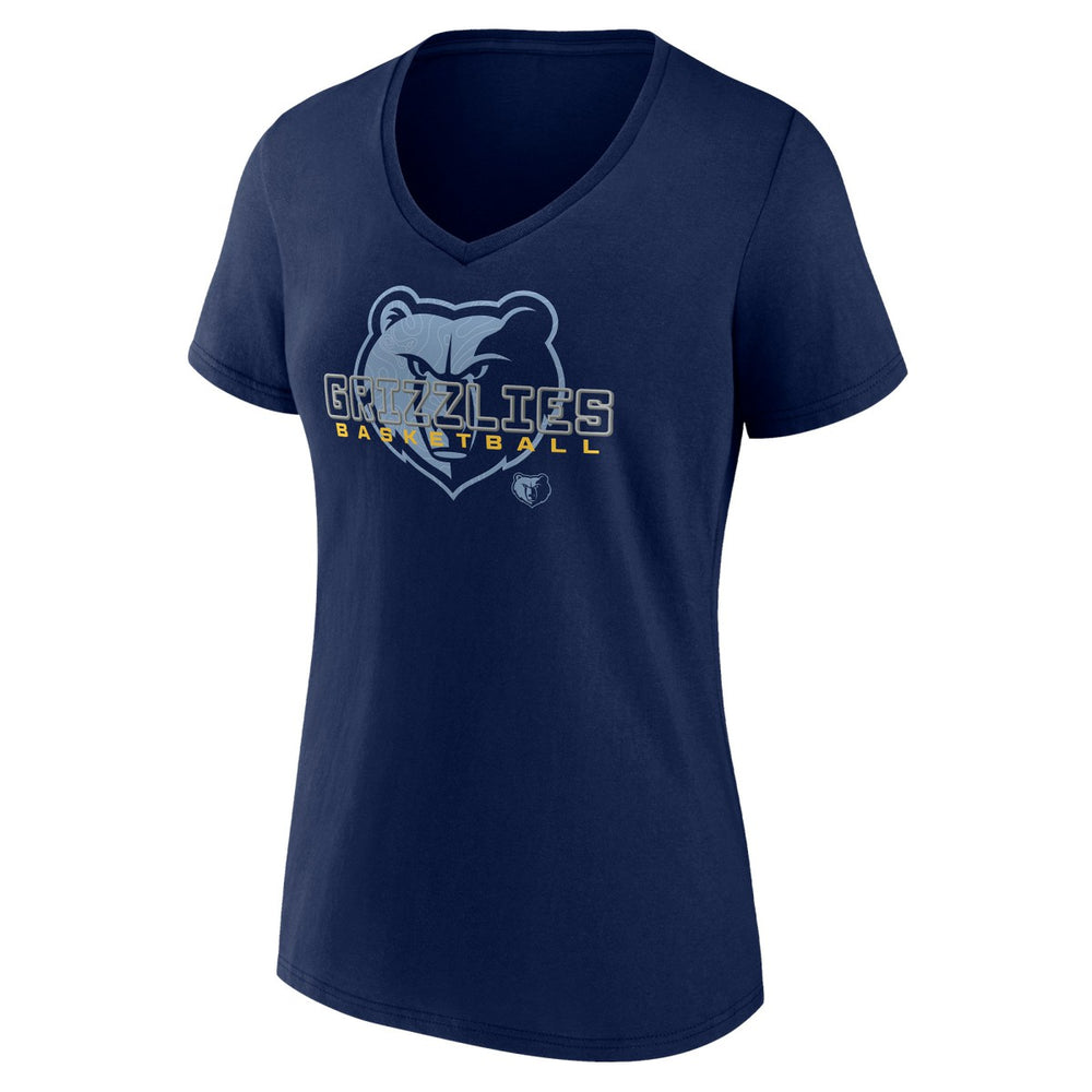 Memphis Grizzlies Women's Stellar Personalized Name & Number V-Neck T-Shirt Navy - NBA