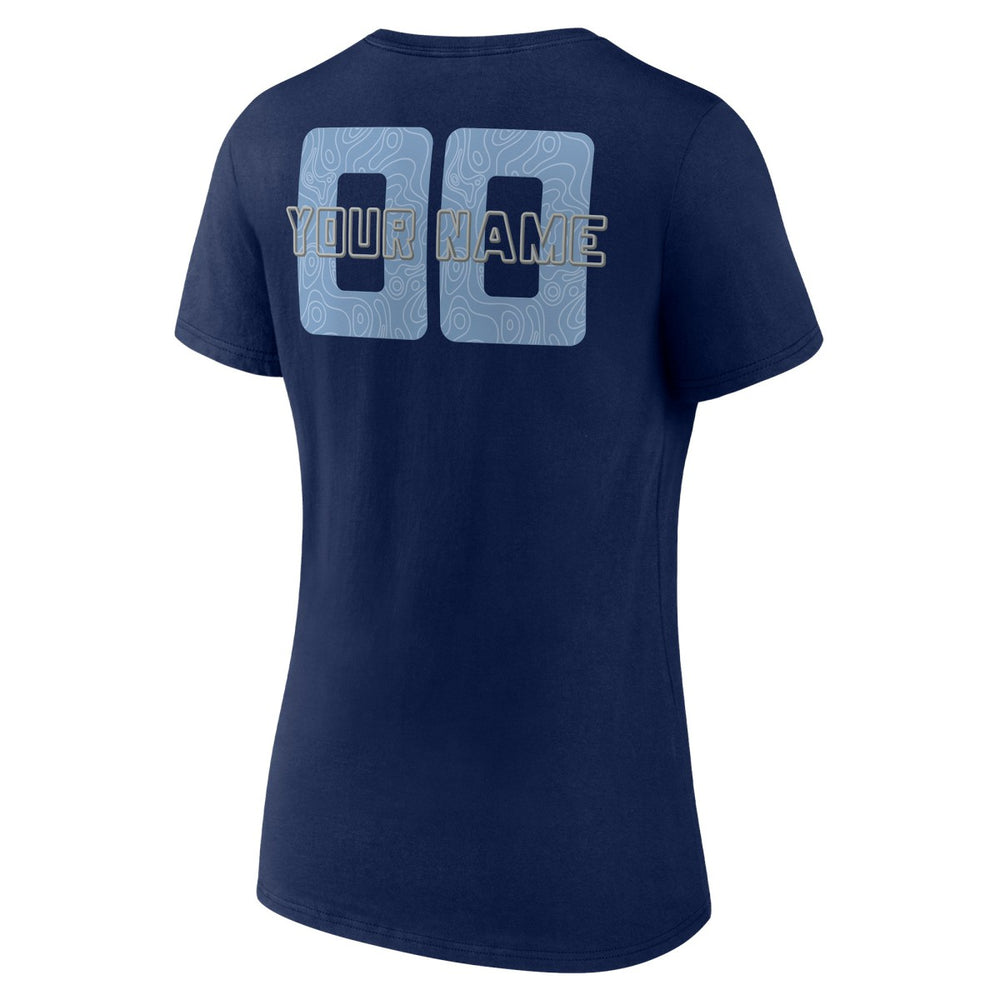 Memphis Grizzlies Women's Stellar Personalized Name & Number V-Neck T-Shirt Navy - NBA