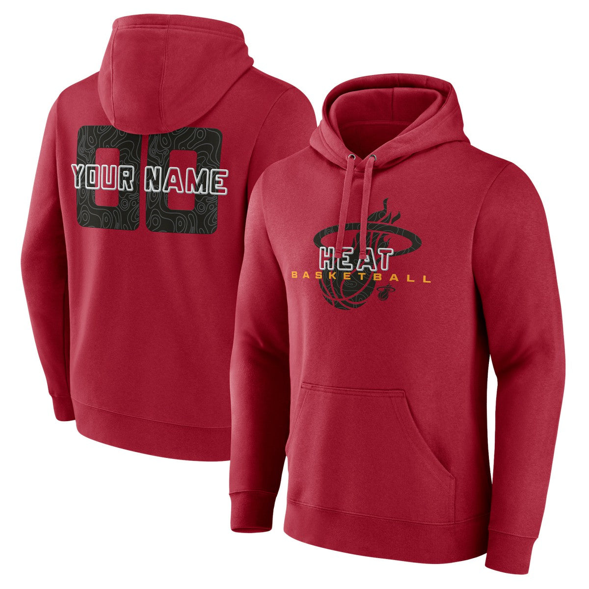 Miami Heat Stellar Personalized Name & Number Pullover Hoodie Red - NBA