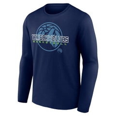 Minnesota Timberwolves Stellar Personalized Name & Number Long Sleeve T-Shirt Navy - NBA