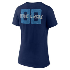 Minnesota Timberwolves Women's Stellar Personalized Name & Number V-Neck T-Shirt Navy - NBA