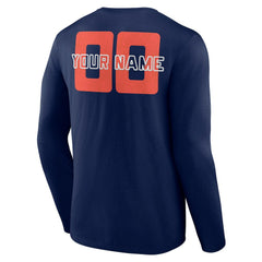 Oklahoma City Thunder Stellar Personalized Name & Number Long Sleeve T-Shirt Navy - NBA