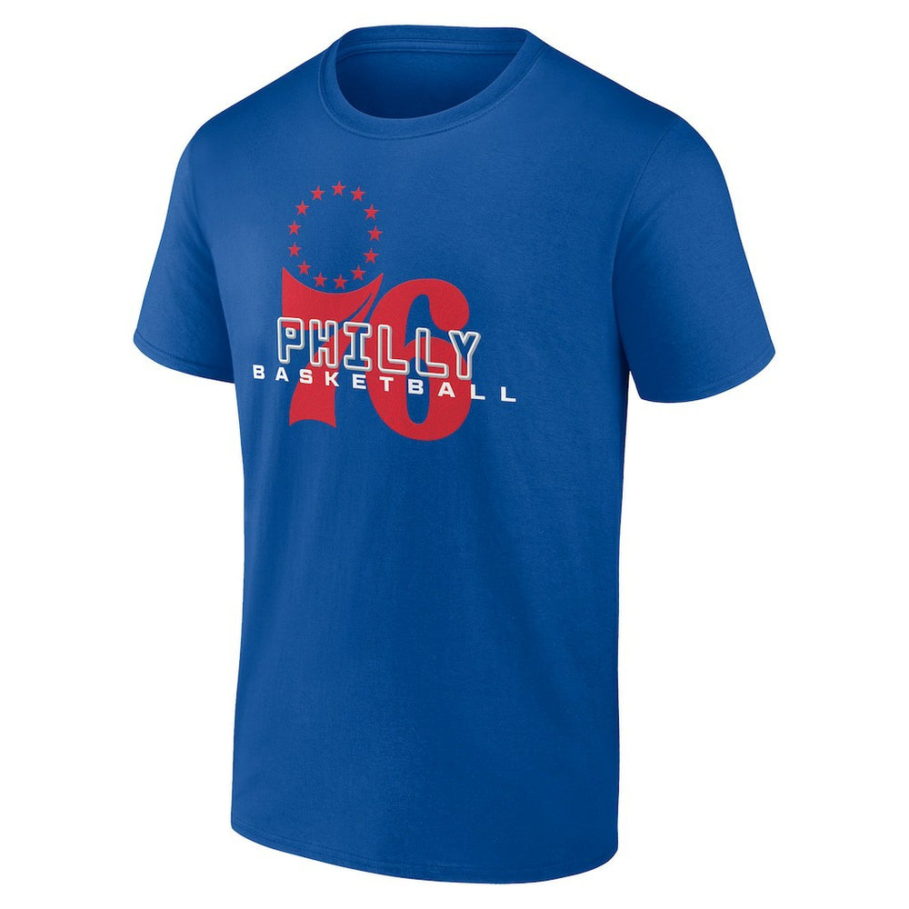 Philadelphia 76ers Stellar Personalized Name & Number T-Shirt Royal - NBA