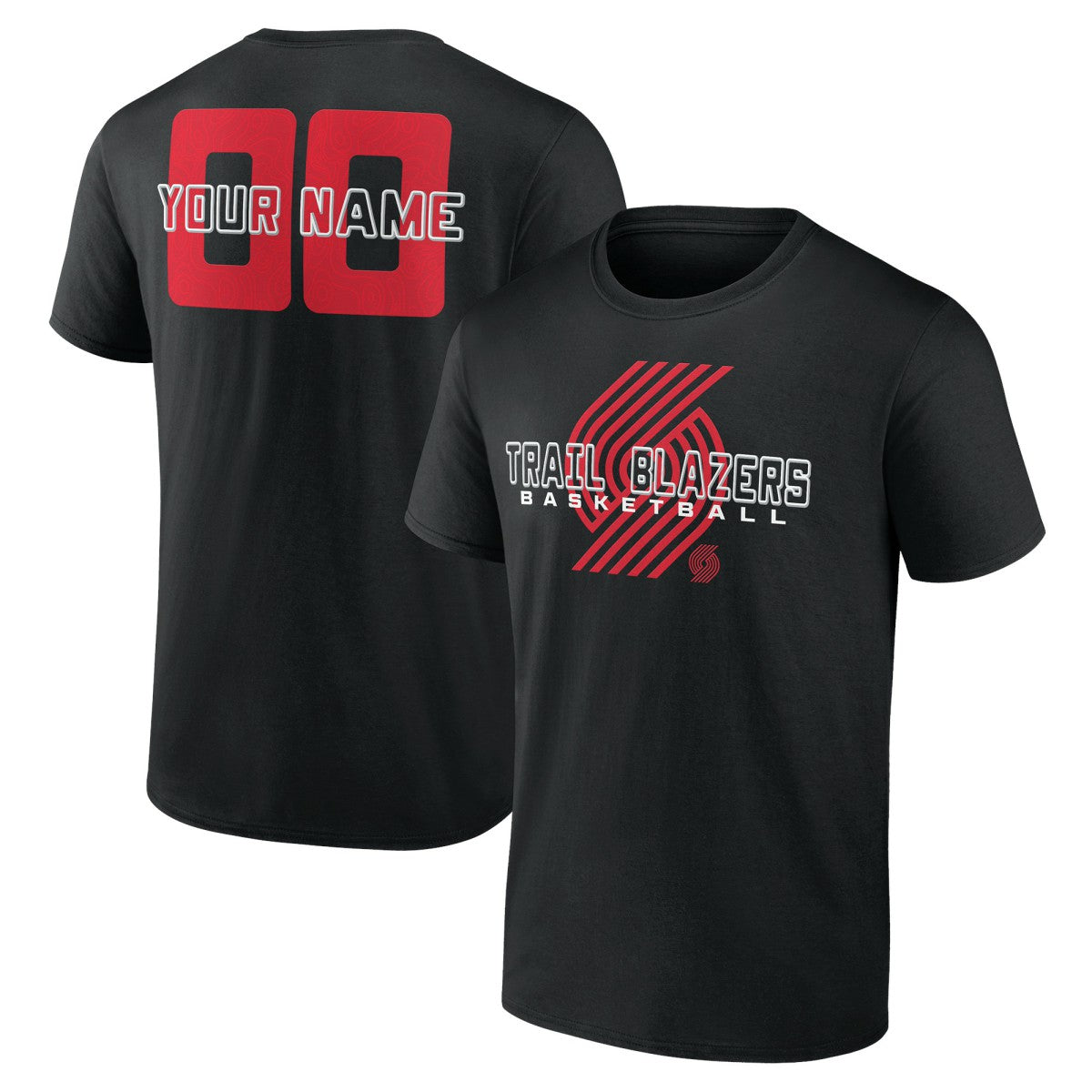 Portland Trail Blazers Stellar Personalized Name & Number T-Shirt Black - NBA