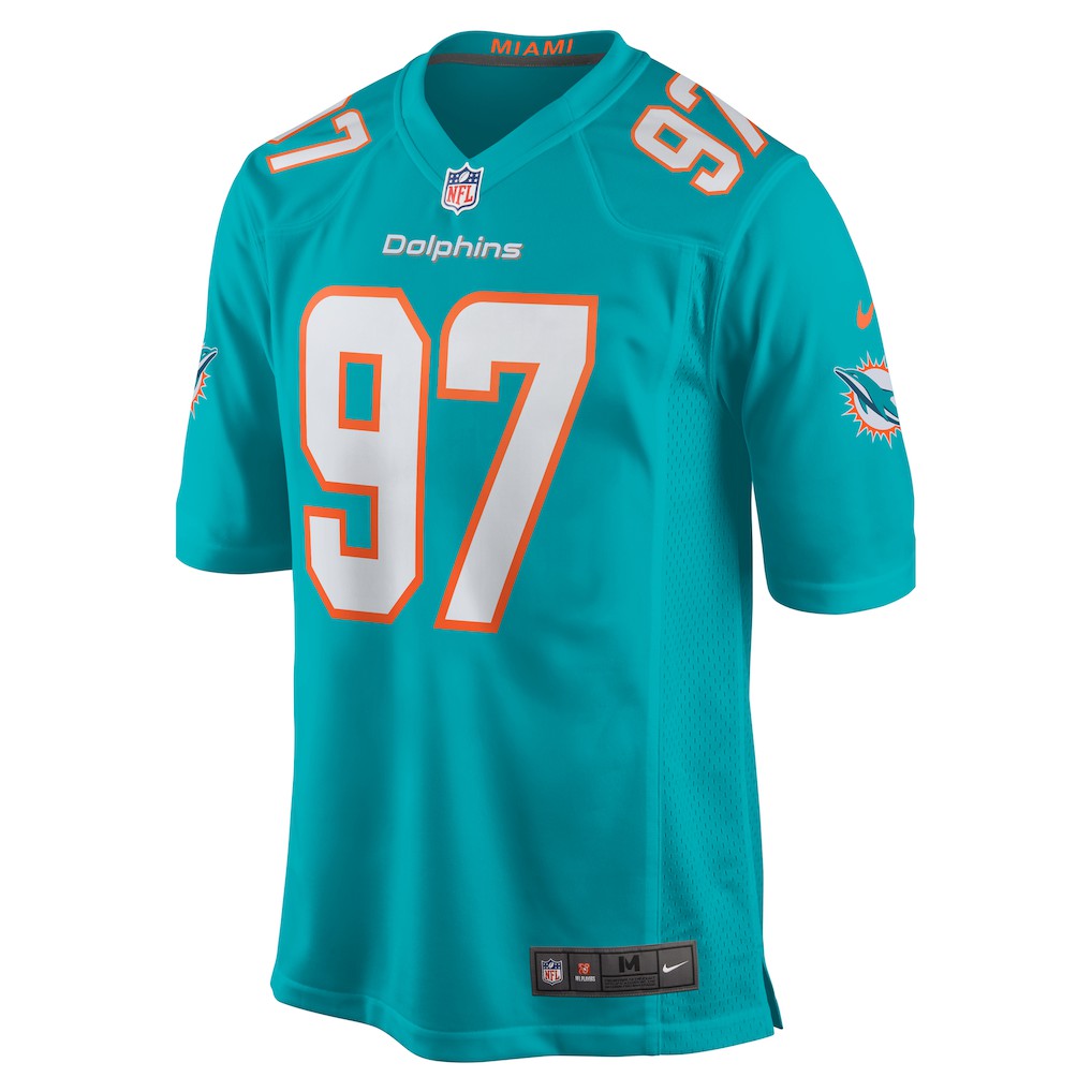 Rashard Lawrence Miami Dolphins Team Game Jersey Aqua | Nike for Sale