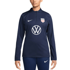 USMNT Women's 2024 Strike Drill Performance Quarter-Zip Pullover Top Navy | Nike discount