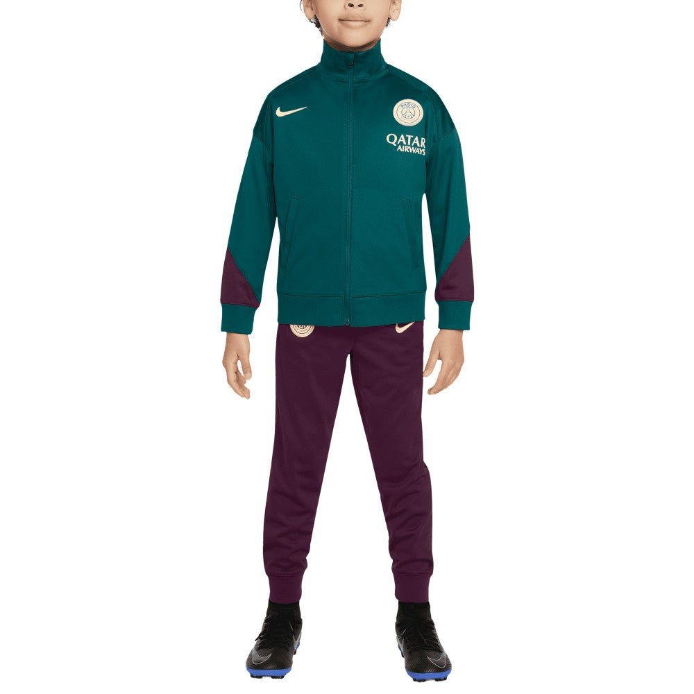 Paris Saint-Germain Preschool 2024/25 Strike Full-Zip Track Suit Teal/Burgundy | Nike discount