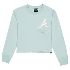 Atlanta Braves New Era Women's Breeze Logo Select Cropped Long Sleeve T-Shirt - MLB