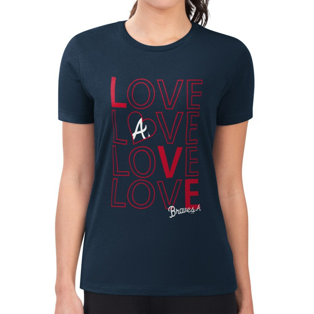 Atlanta Braves G-III 4Her by Carl Banks Women's Super-Slim Fit Lightweight Love Graphic Team T-Shirt - MLB