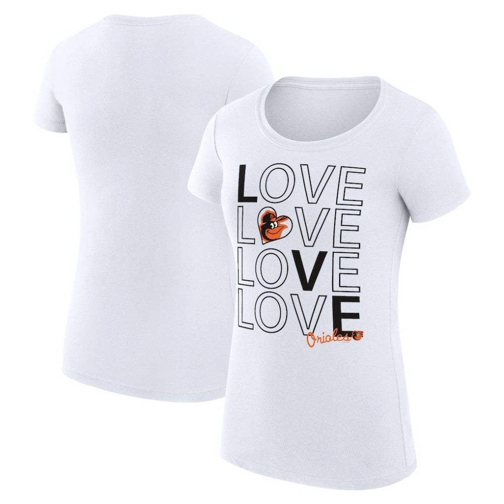 Baltimore Orioles G-III 4Her by Carl Banks Women's Super-Slim Fit Lightweight Love Graphic Team T-Shirt - MLB