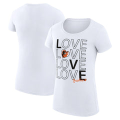 Baltimore Orioles G-III 4Her by Carl Banks Women's Super-Slim Fit Lightweight Love Graphic Team T-Shirt - MLB