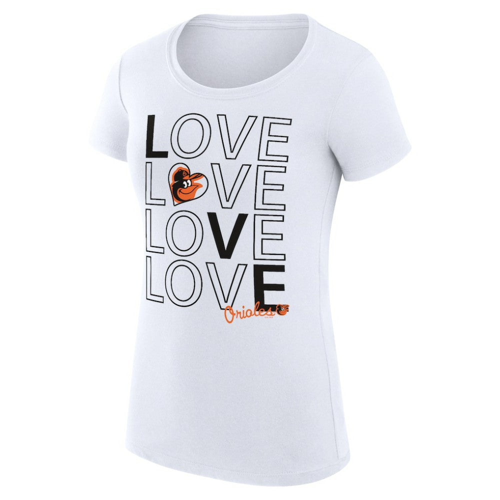 Baltimore Orioles G-III 4Her by Carl Banks Women's Super-Slim Fit Lightweight Love Graphic Team T-Shirt - MLB