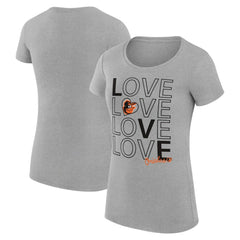 Baltimore Orioles G-III 4Her by Carl Banks Women's Super-Slim Fit Lightweight Love Graphic Team T-Shirt - MLB