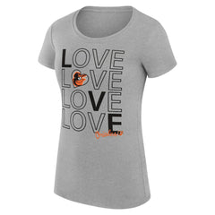 Baltimore Orioles G-III 4Her by Carl Banks Women's Super-Slim Fit Lightweight Love Graphic Team T-Shirt - MLB